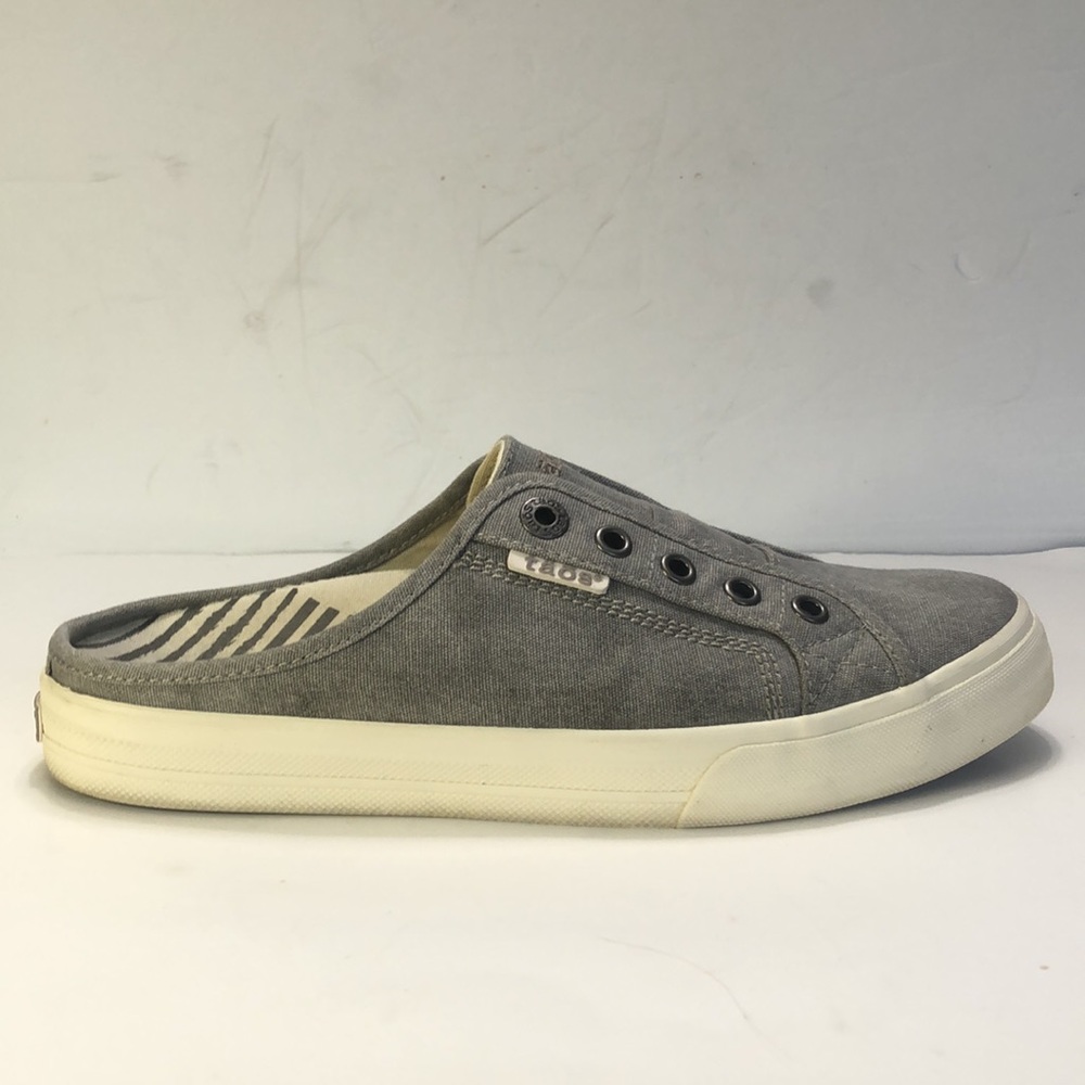 Taos EZ Soul Gray Off White Slip On Sneaker Mule size 8M - Picture 17 of 17
